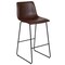 Flash Furniture 30" LeatherSoft Bar Height Barstools, Dark Brown, PK2 2-ET-ER18345-30-DB-GG - alternate 7